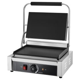 VEVOR Commercial Panini Grill, 1800W Electric Sandwich Panini Maker, Stainless Steel Sandwichs Press Grill with Handle and Temp Control