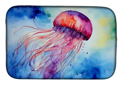 Jellyfish Dish Drying Mat Absorbent Dish Drying Mat Pad for Kitchen Counter Dish Drainer Mat for Countertop, 14 x 21", Multicolor