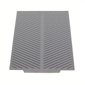 1pc Silicone Draining Board Mat, Folding Draining Mat, Large Drain Pad, Eco-Friendly Drainer Mat Heat Resistant Pot Mat Dishwasher Safe Trivet Ma (size: Big)