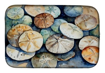 Sand Dollars Dish Drying Mat Absorbent Dish Drying Mat Pad for Kitchen Counter Dish Drainer Mat for Countertop, 14 x 21", Multicolor (Default: Default)